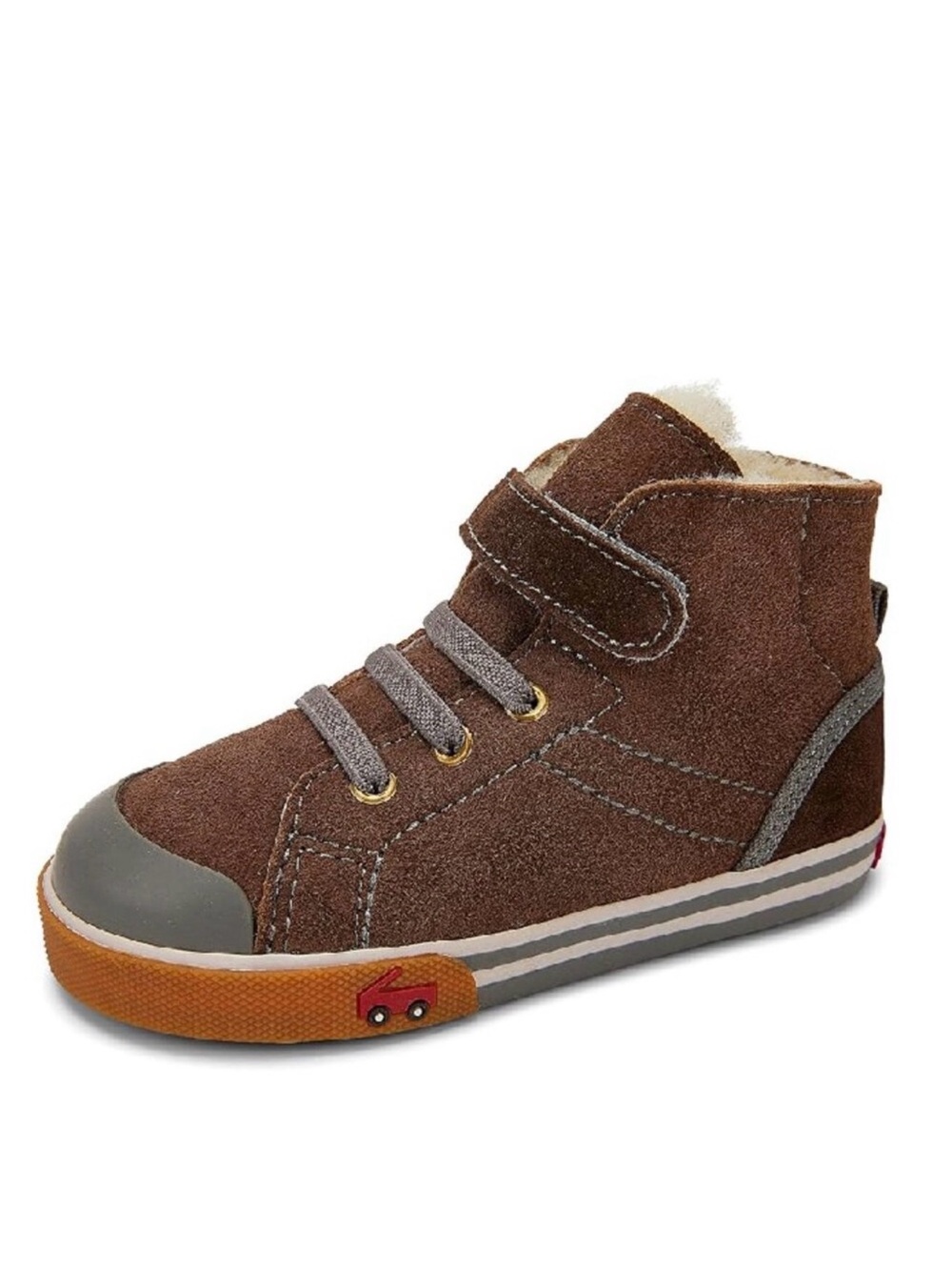 See Kai Run Brown Suede High-Top Sneaker